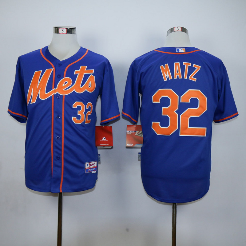 Men New York Mets #32 Matz Blue MLB Jerseys->new york mets->MLB Jersey